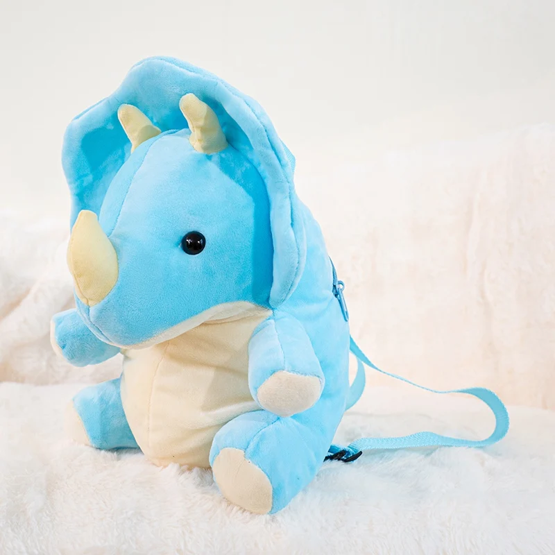 Blue Cute Triceratops Backpack
