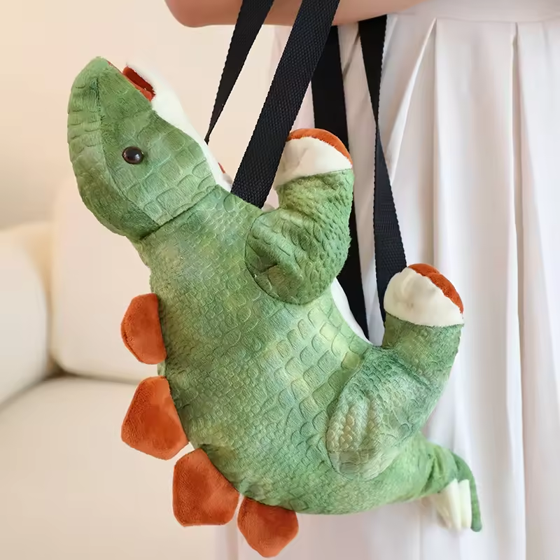 Green Cute Stegosaurus Backpack