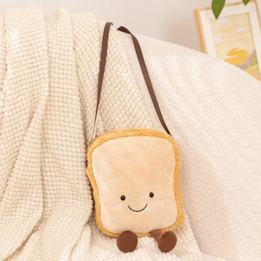 Cute Bread Slice Plush Handbag