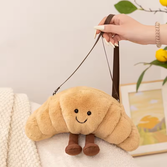 Cute Croissant Plush Handbag
