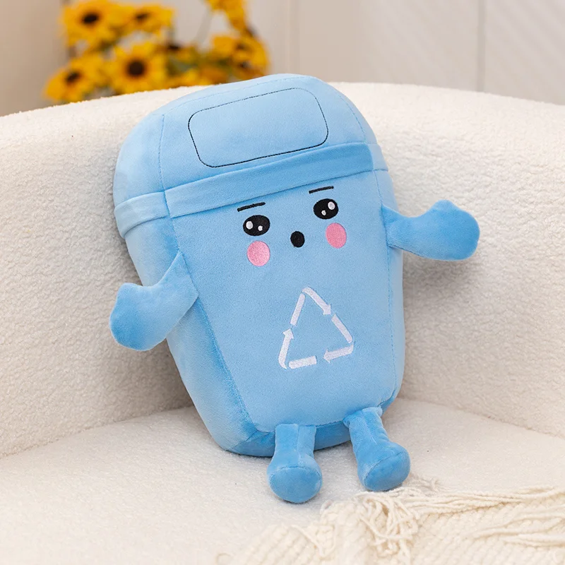 Blue Trash Can Plush