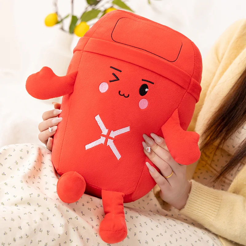 Red Trash Can Plush