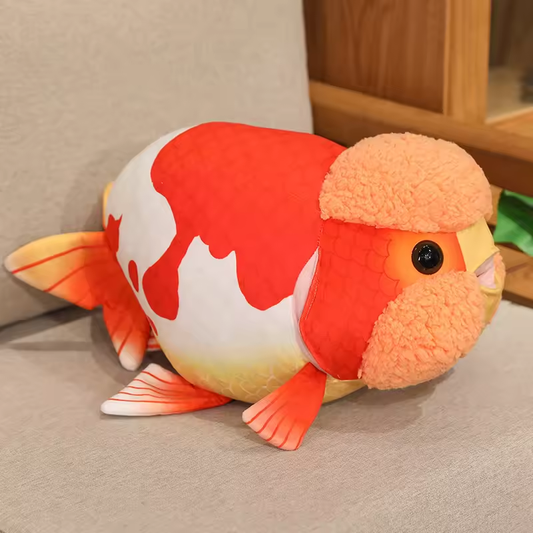 White & Red Ranchu Goldfish Plush