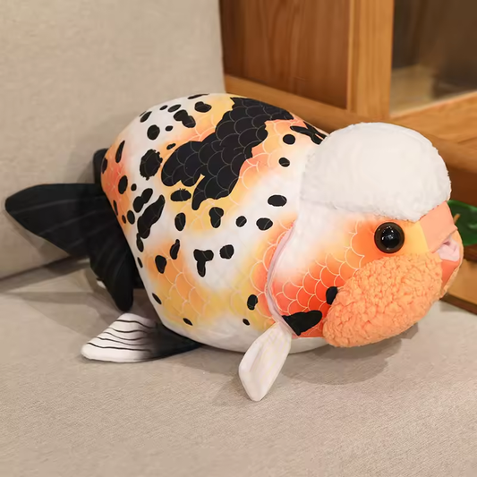Orange & White Ranchu Goldfish Plush