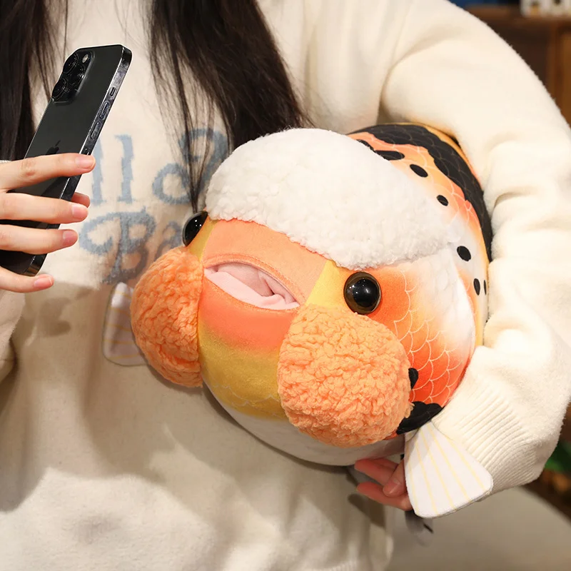 Orange & White Ranchu Goldfish Plush