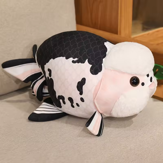 Black & White Ranchu Goldfish Plush