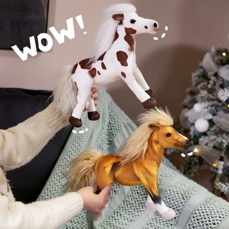 Majestic Set Of Two Horses Plush