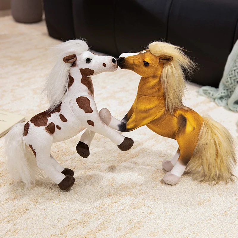 Majestic Set Of Two Horses Plush
