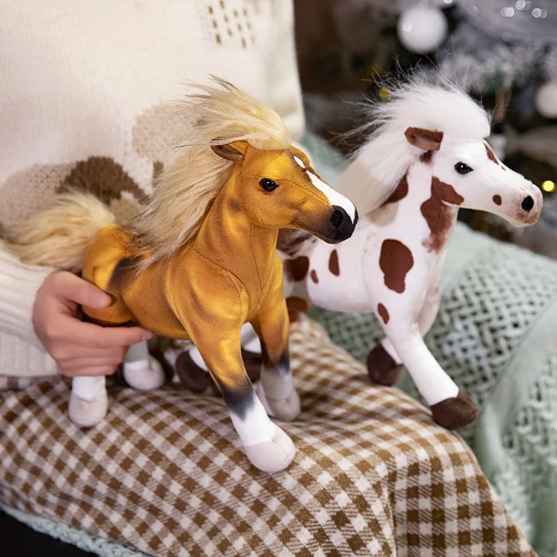 Majestic Set Of Two Horses Plush