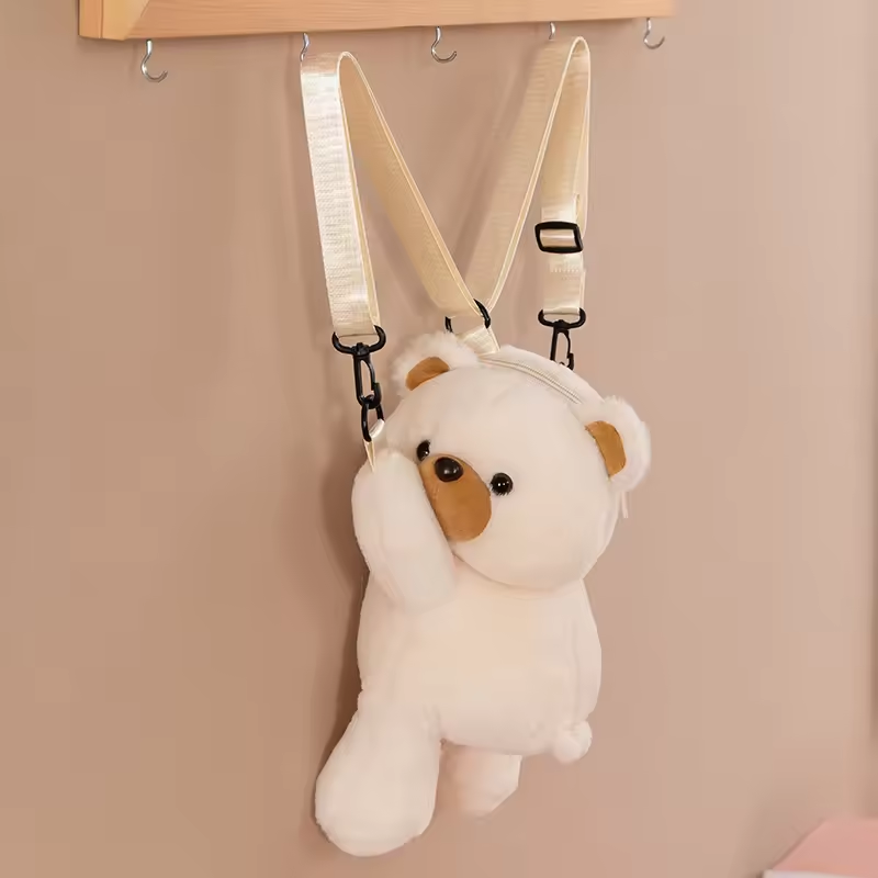 Cute White Teddy Bear Backpack