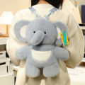 Adorable Fluffy Elephant Backpack