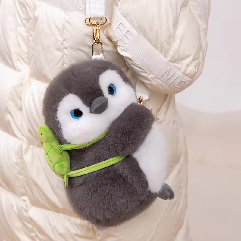 Adorable Fluffy Penguin Backpack