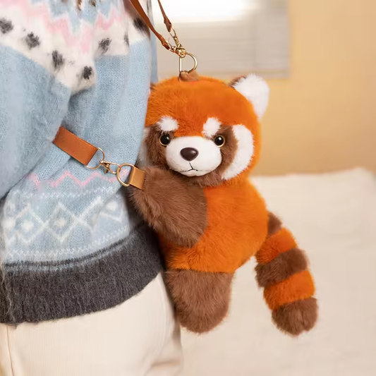Cute Fluffy Red Panda Backpack