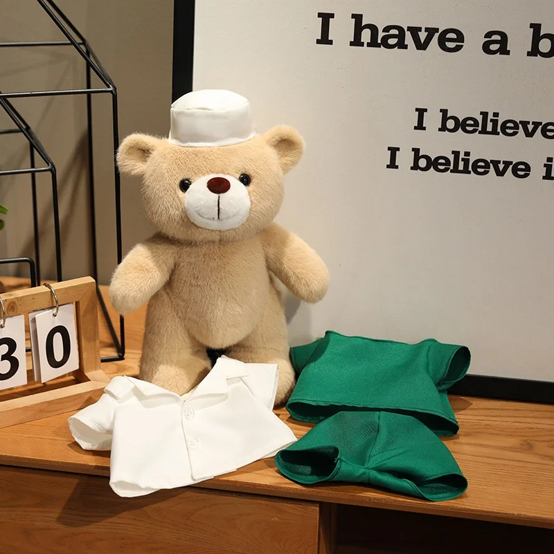 Surgical Nurse Light Brown Bear Plush