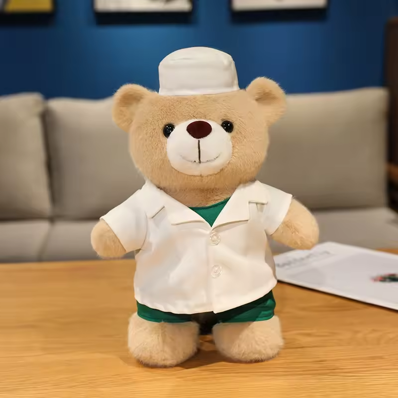 Surgical Nurse Light Brown Bear Plush