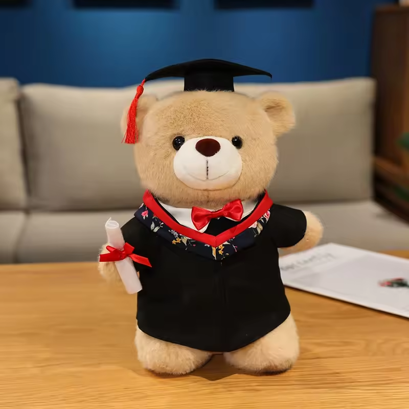 Red Graduation Bear Plush