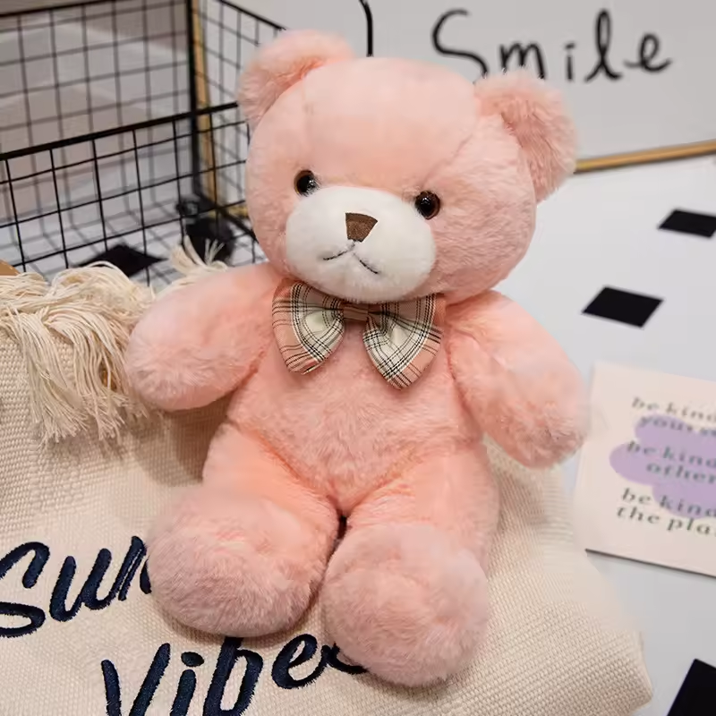 Pink Fluffy Bear Plush Toy