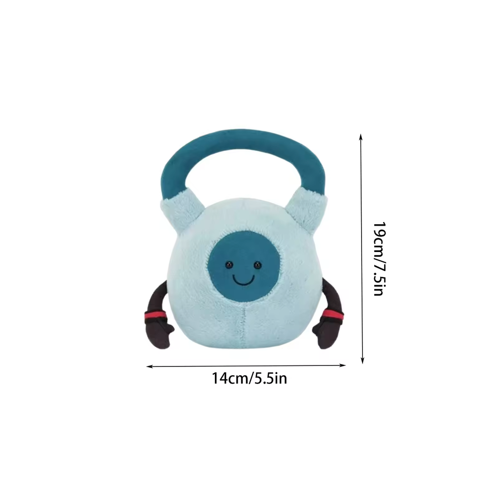 Blue Sporty Kettlebell Plush Toy