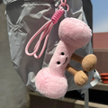 Fluffy Pink Gym Dumbbell Plush Toy