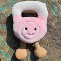 Fluffy Pink Gym Kettlebell Plush Toy