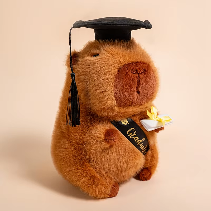 Cute Graduation Capybara Plush
