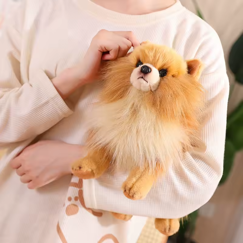 Adorable Fluffy Brown Pomeranian Plush