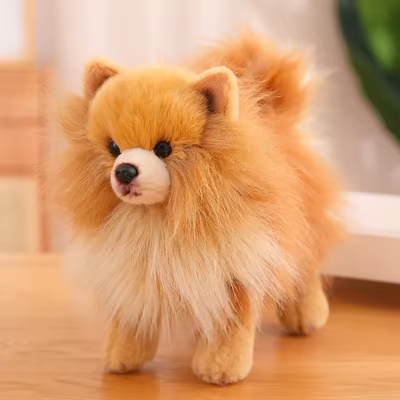 Adorable Fluffy Brown Pomeranian Plush