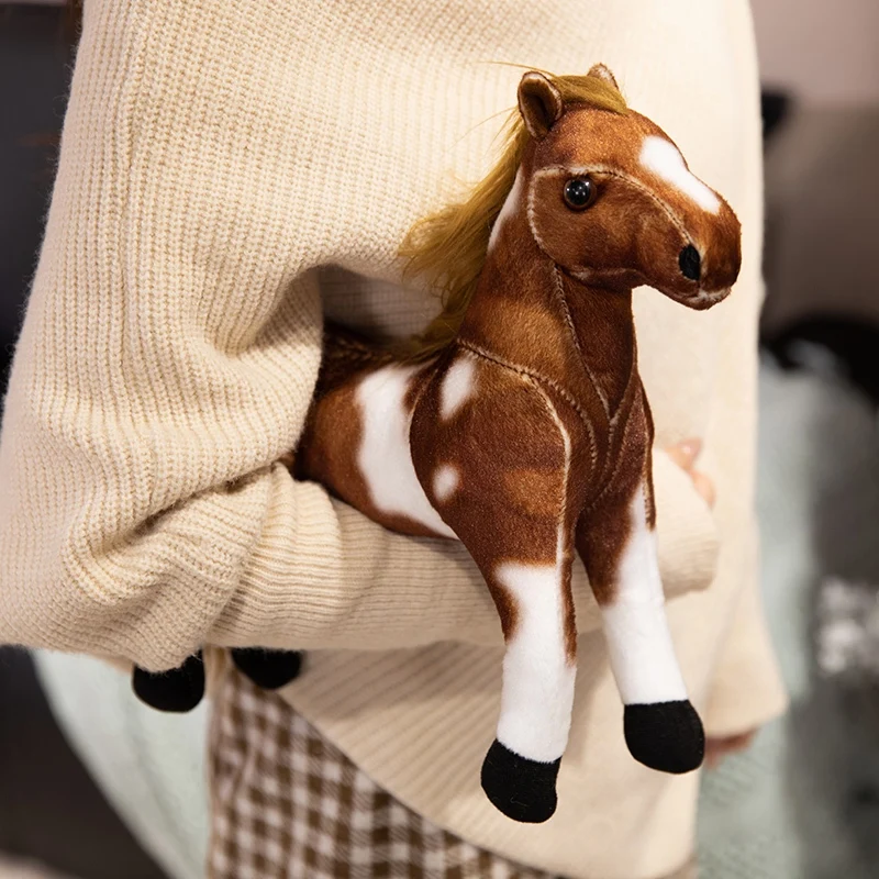 Cute White & Brown Horse Plush