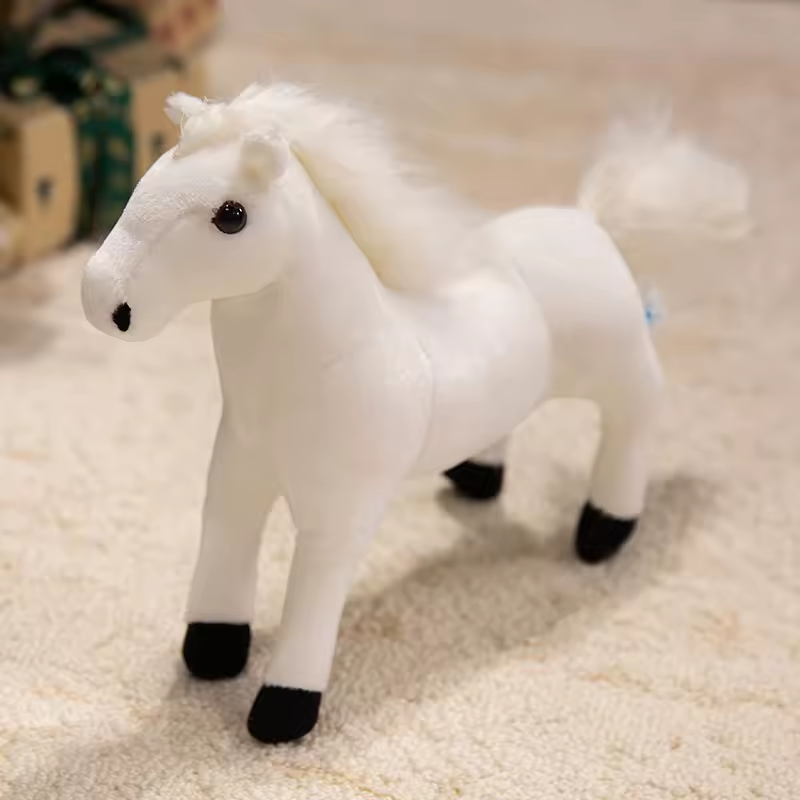 Adorable White Horse Plush