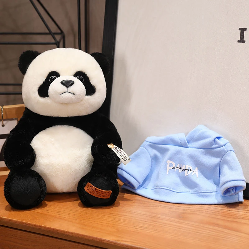 Blue Hoodie Panda Plush