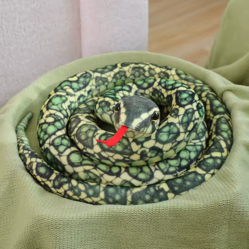 Cute Green Viper Snake Plush Toy