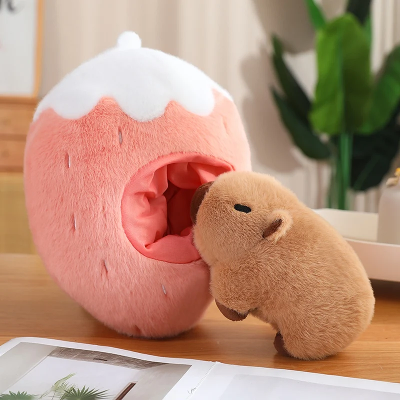 Capybara Stuffed In Strawberry Plush