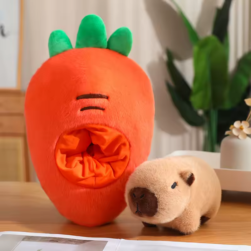 Capybara Stuffed In Carrot Plush