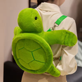 Green Fluffy Turtle Backpack