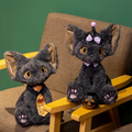 Duo Halloween Fluffy Cats With Pumpkin Plush