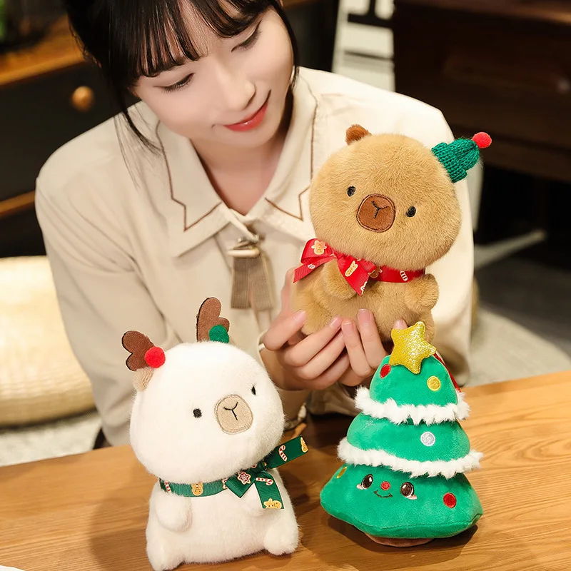 Christmas Tree & Animals Stuffed In Apple Plush