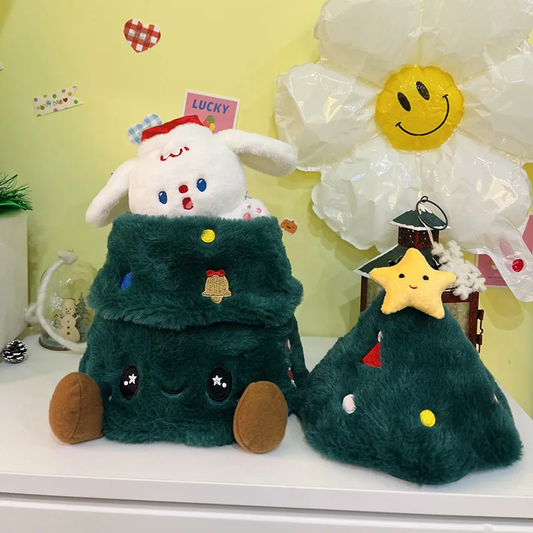 Cute Bunny Stuffed In Christmas Tree Plush