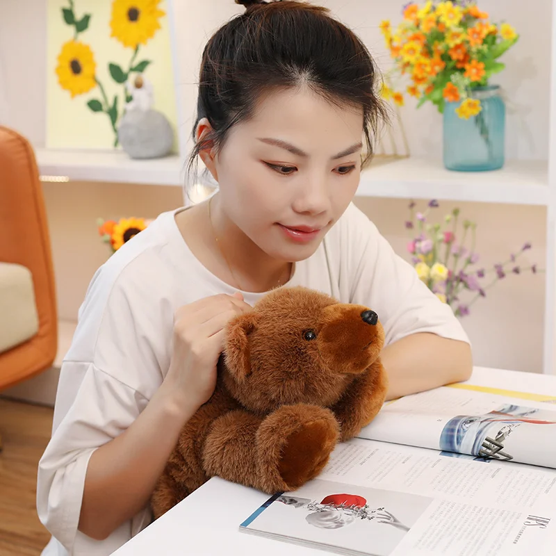 Cute Fluffy Brown Bear Plush Toy