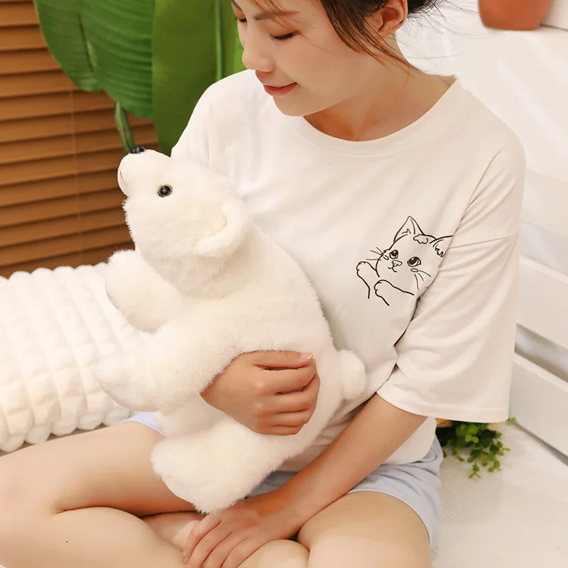 Cute Fluffy Polar Bear Plush Toy