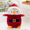 Fluffy Santa Claus Penguin Plush