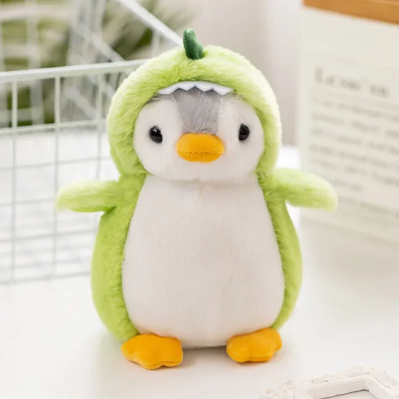 Green Fluffy Dinosaur Penguin Plush