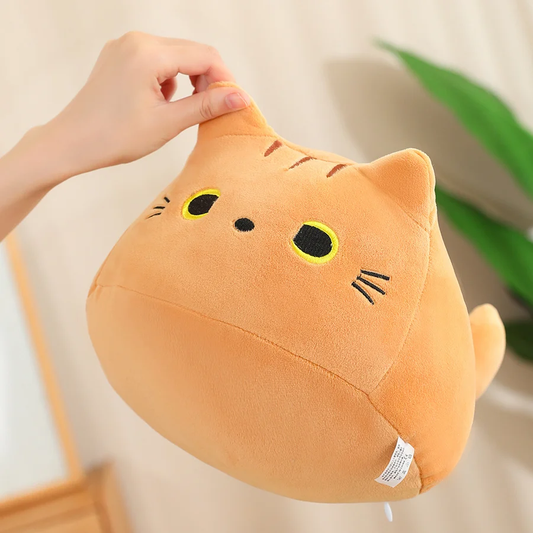 Orange Squishy Mother Cat & Kittens Plush