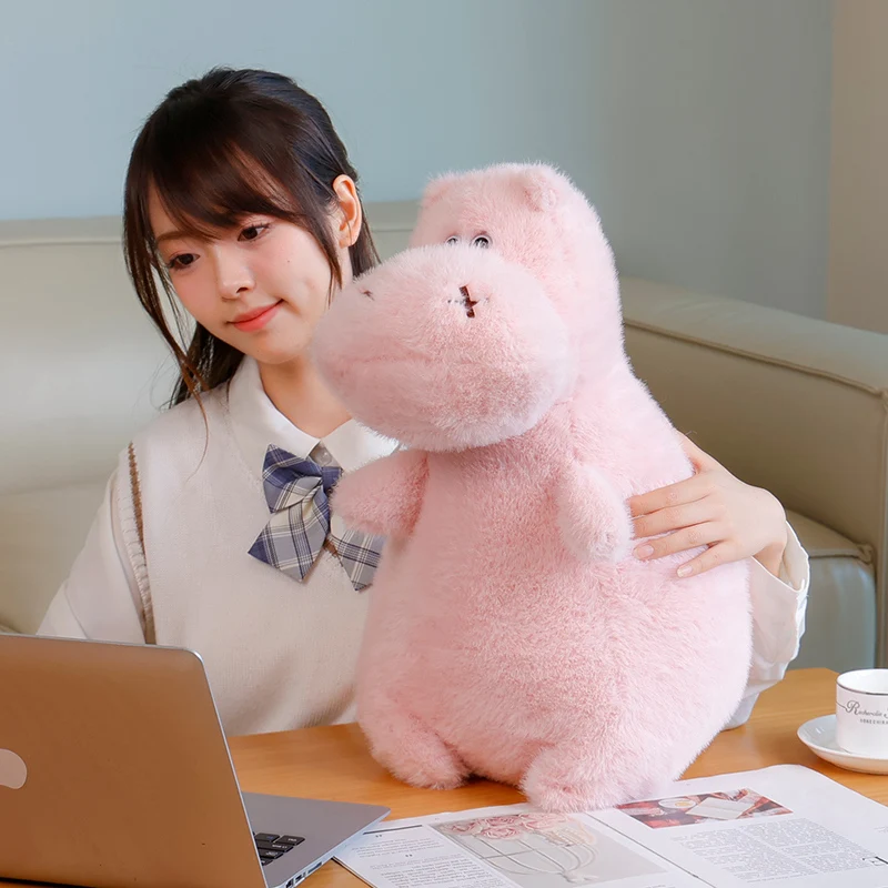 Big Pink Fluffy Hippo Plush