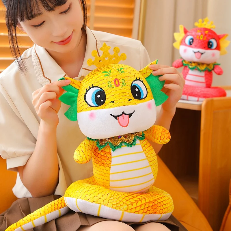 Yellow Cute Chinese Dragon Plushie
