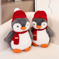 Big Cute Fluffy Winter Penguin Plush