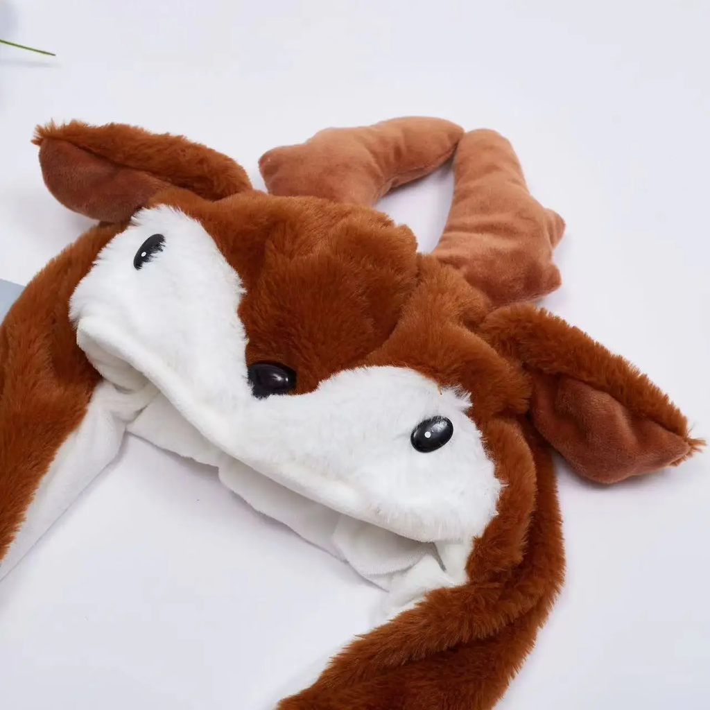 Fluffy Moving Ears Elk Beanie