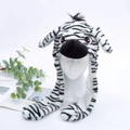Fluffy Moving Ears Zebra  Beanie