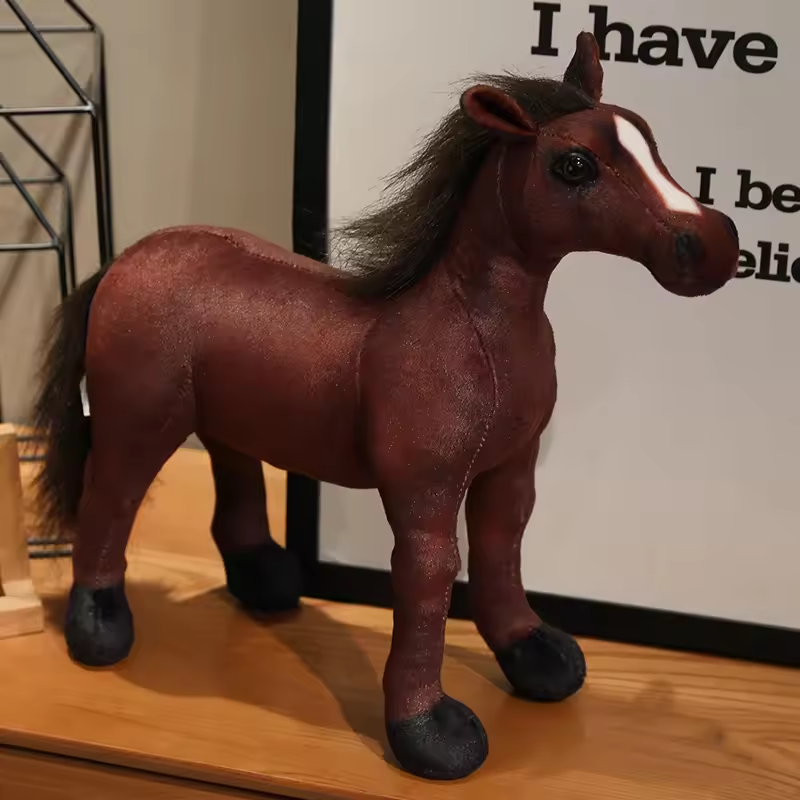 Dark Brown Big Horse Plush