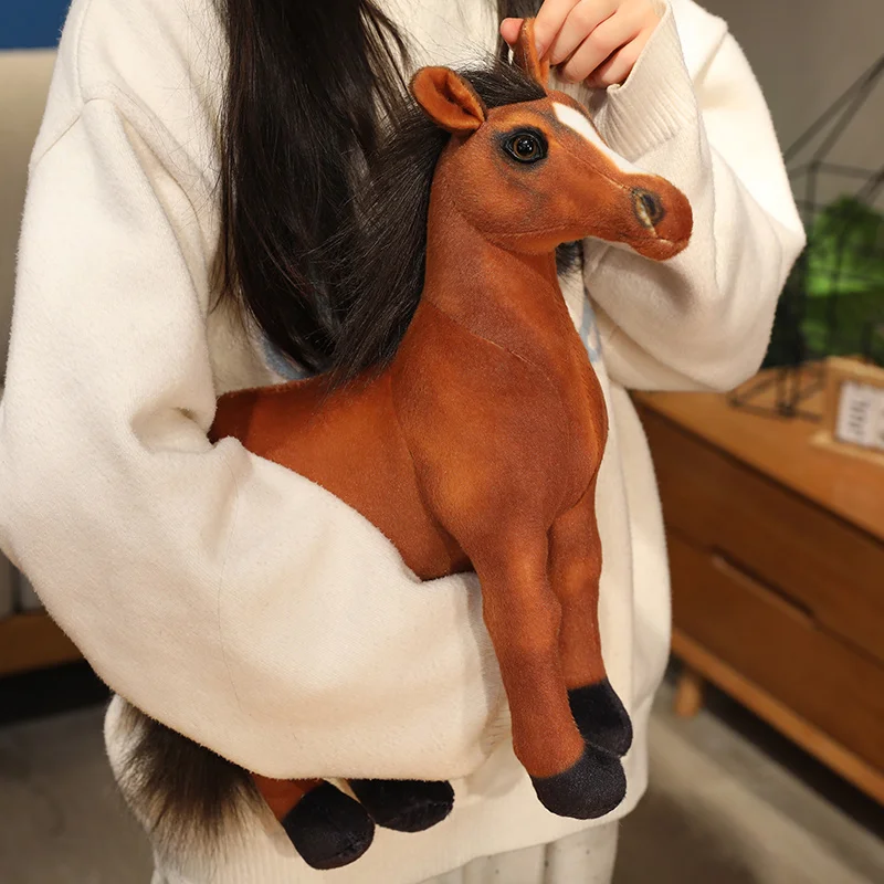 Dark Brown Big Horse Plush