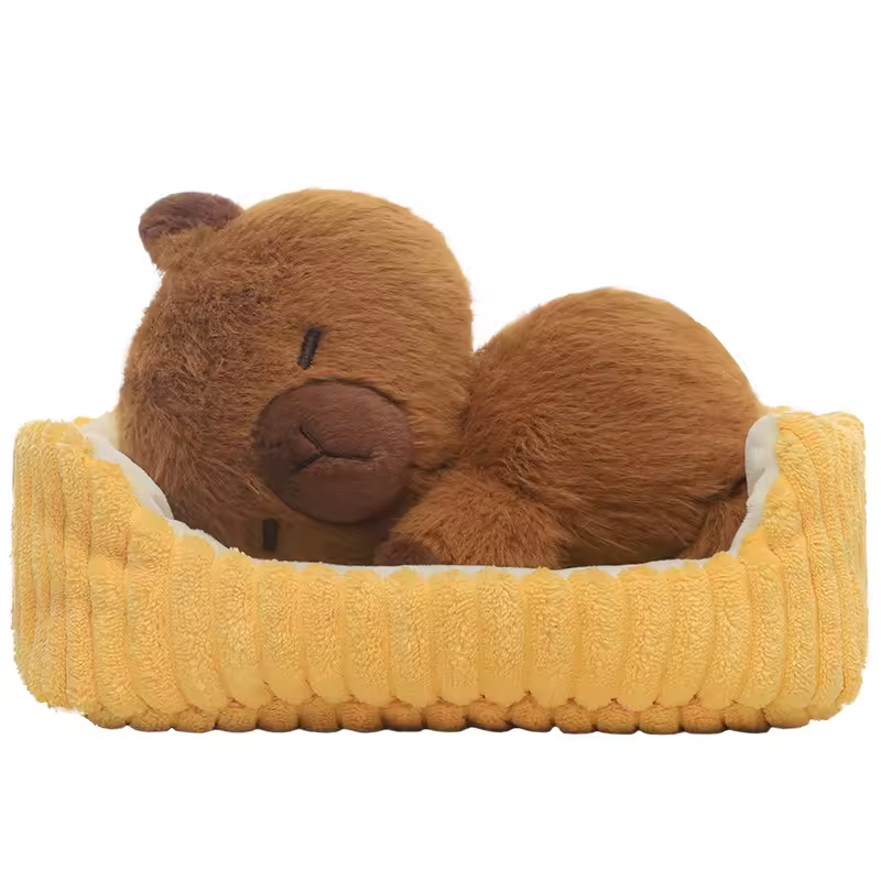 Sleeping Capybara With Bed Plush